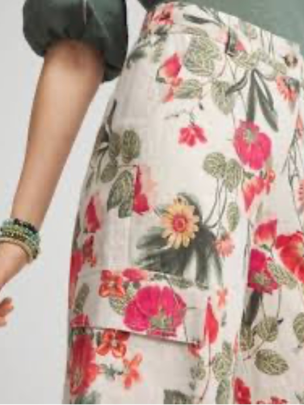 Chico’s 100% Linen Cargo Wide Leg Botanical Pants 14 - Picture 4 of 16